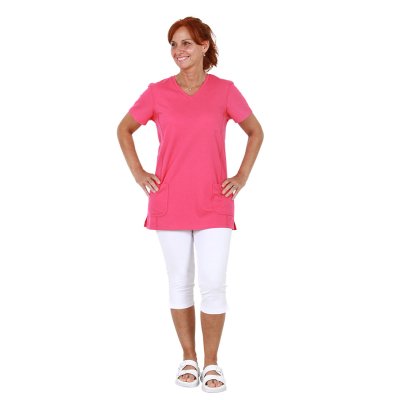 TDX, Triko dámské, prodloužené, 6001 ADITTA, VS 168, růžové, vel. XS - 3XL - Dámské pracovní triko ADITTA - růžové