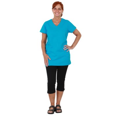 TDX, Triko dámské, prodloužené, 6001 ADITTA, VS 168, tyrkysové, vel. XS - 3XL - Dámské Triko ADITTA - tyrkysové