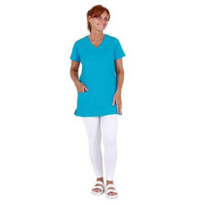 TDX, Triko dámské, prodloužené, 6001 ADITTA, VS 168, tyrkysové, vel. XS - 3XL - Dámské pracovní triko ADITTA - tyrkysové