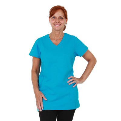 TDX, Triko dámské, prodloužené, 6001 ADITTA, VS 168, tyrkysové, vel. XS - 3XL - Dámské pracovní triko ADITTA - tyrkysové