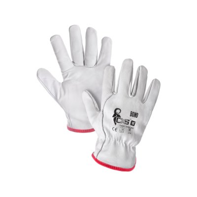 CS, Rukavice kožené, celolícové, BONO, vel. 8