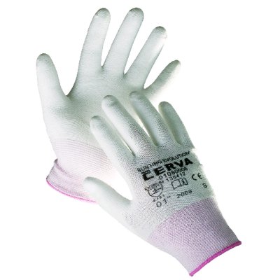 Červa, Rukavice BUNTING EVOLUTION PU dlaň, bílé, vel. 11