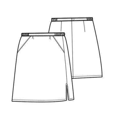 TDX Sukně dámská IVONA, kapsy, BA, VS168, bílá/světle zelená výpustka