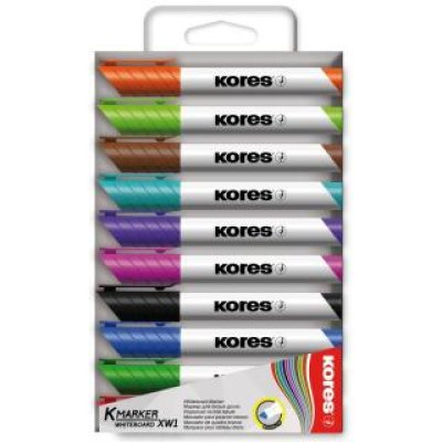 Značkovač Kores na bílé tabule, zkosený hrot 10 ks