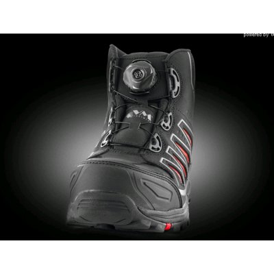 VM Footwear, Obuv kotníková, pracovní, OMAHA Boa, černo - červená, vel. 40 - 47 VÝPRODEJ