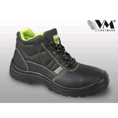 VM Footwear, Obuv kotníková, pracovní, STOCKHOLM S1, černo - zelená, vel. 36 - 50