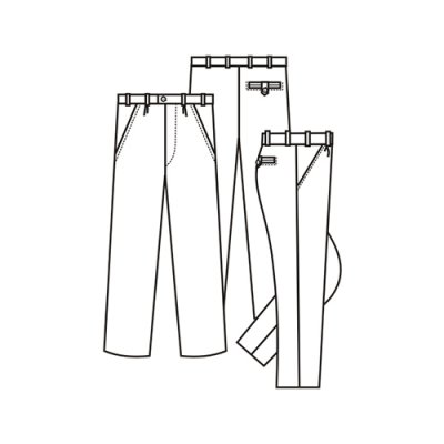Kalhoty pán. číšnické, 3008 DALIBOR, neuk.délka, zip. poutka, BA/Vs/Sp 275, VS185, černé E