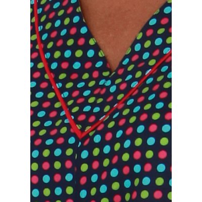 TDX Halena dámská přes hlavu MAGDALÉNA, BA, VS168, barevný puntík tmavý/výpustka tmavě růžová - Dámská halena MAGDALENA - detail