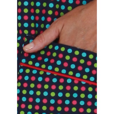 TDX Halena dámská přes hlavu MAGDALÉNA, BA, VS168, barevný puntík tmavý/výpustka tmavě růžová - Dámská halena MAGDALENA - detail