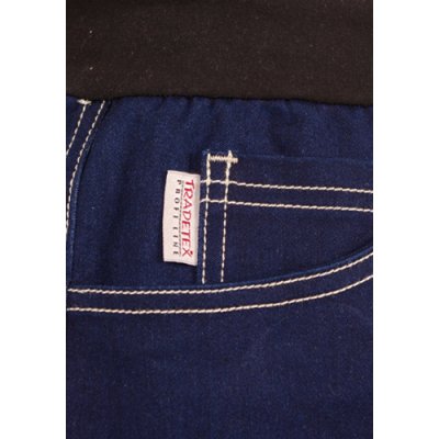 Sukně dám.krátká,4820, TAMARA, riflové kapsy, úplet pas, BA/Elas. 235 ,VS168, jeans tm. modrá - Dámská sukně TAMARA - detail