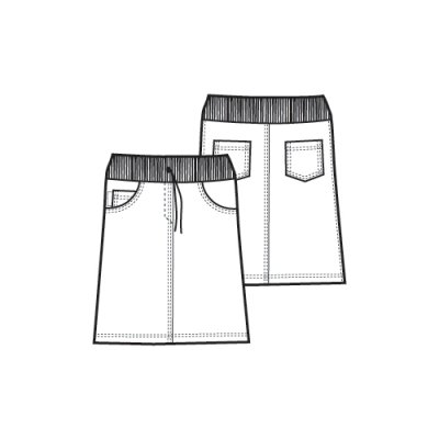 Sukně dám.krátká,4820, TAMARA, riflové kapsy, úplet pas, BA/Elas. 235 ,VS168, jeans tm. modrá