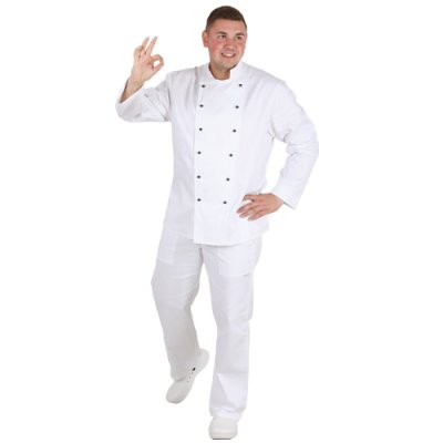 TDX Rondon pánský dvouřadý, BA, dlouhý rukáv, VS182, bílý - TD0404000000.jpg