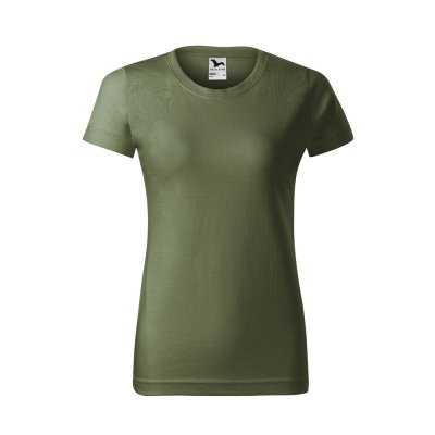 Tričko dámské Basic 134 - XS-XXL, khaki - Dámské tričko BASIC