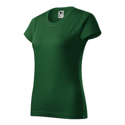 Tričko dámské Basic 134 - XS-XXL, lahvově zelená - Dámské tričko BASIC - lahvově zelená