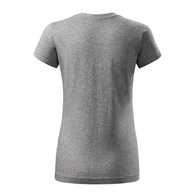 Tričko dámské Basic 134 - XS-XXL, tmavě šedý melír