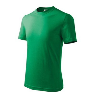 Tričko dětské Basic 138 - 110-158 cm, středně zelená