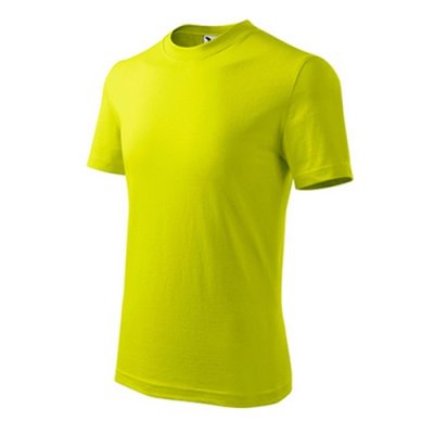 Tričko dětské Basic 138 - 110-158 cm, limetková