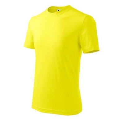 Tričko dětské Basic 138 - 110-158 cm, citronová