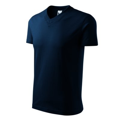 Tričko unisex V-neck 102 - S-XXL, námořní modrá