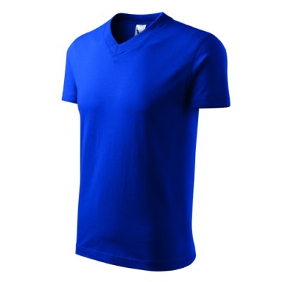 Tričko unisex V-neck 102 - S-XXL, královská modrá