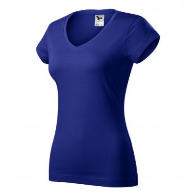 Tričko dámské Fit v-neck 162 - XS-XXL, královská modrá