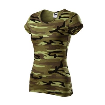 Tričko dámské Camo pure C22 - XS-XXL, camouflage green