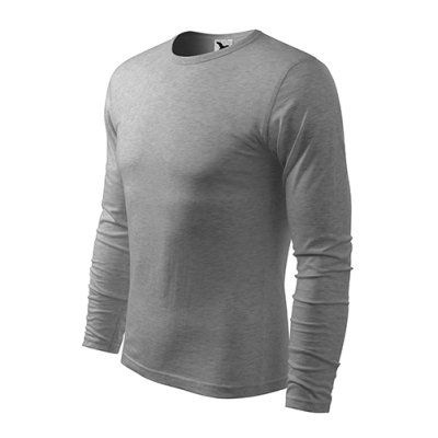 Triko pánské  Fit-t ls 119  - S-XXL, tmavě šedý melír