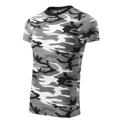 Tričko unisex Camouflage 144 - 3 XL, camouflage gray