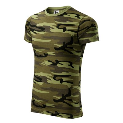 Tričko unisex Camouflage 144 - 3 XL, camouflage green