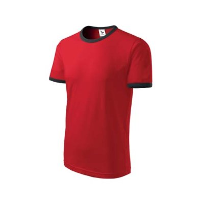 Tričko unisex Infinity 131 - S-XXL, červená/tmavá břidlice