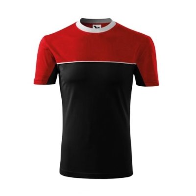 Tričko unisex Colormix 109 - 3XL, černá/červená