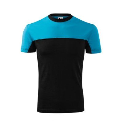 Tričko unisex Colormix 109 - 3XL, tyrkysová/černá