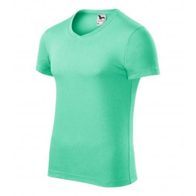 Tričko pánské Slim fit v-neck 146 - 3 XL, mátová