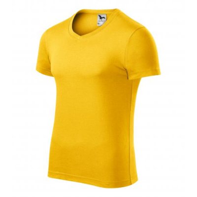 Tričko pánské Slim fit v-neck 146 - 3 XL, žlutá