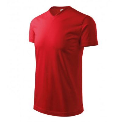 Tričko unisex Heavy V-neck 111 - 3XL, červená
