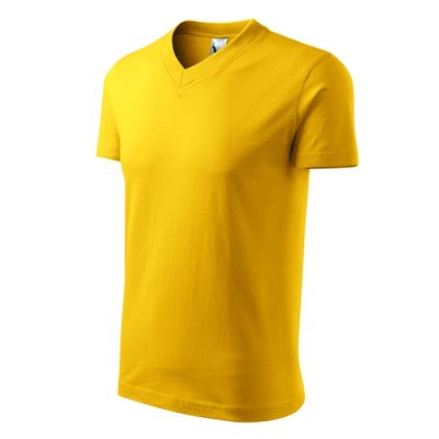 Tričko unisex V-neck 102 - 3XL, žlutá