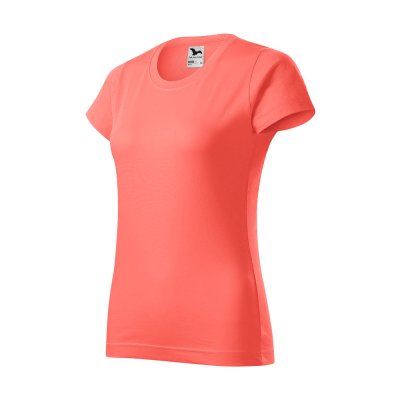 Tričko dámské Basic 134 - XS-XXL, korálová - Dámské tričko BASIC