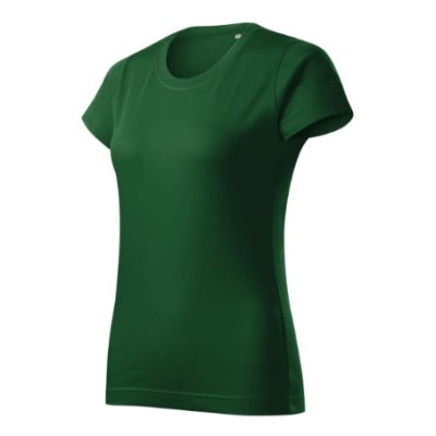 Tričko dámské Basic free F34 - XS-XXL, lahvově zelená