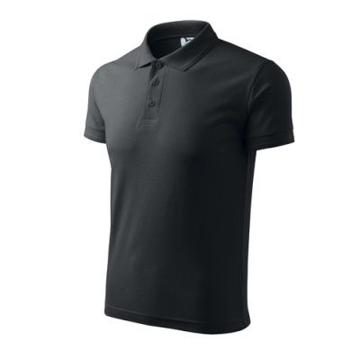 Polokošile pánská Pique polo 203 - S-XXL, antracitový melír