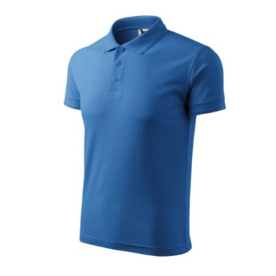 Polokošile pánská Pique polo 203 - S-XXL, azurově modrá
