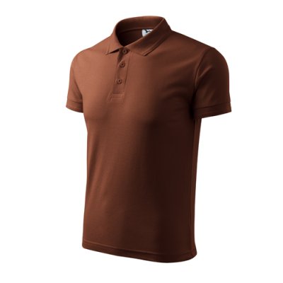 Polokošile pánská Pique polo 203 - S-XXL, čokoládová