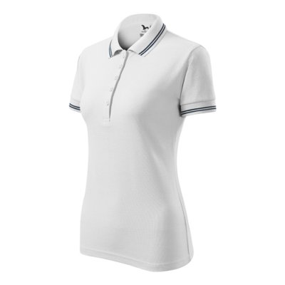 Polokošile dámská Urban 220 - XS-XXL, bílá/námořní modrá