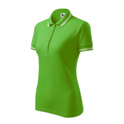 Polokošile dámská Urban 220 - XS-XXL, apple green/bílá