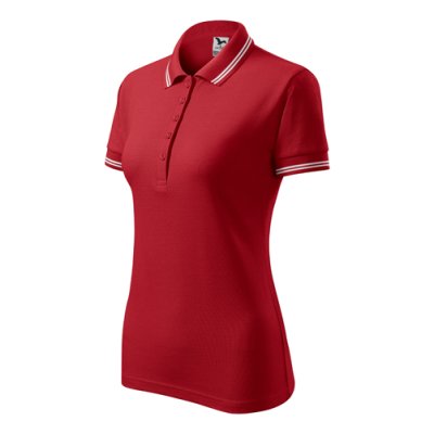 Polokošile dámská Urban 220 - XS-XXL, červená/bílá