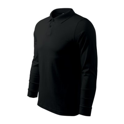 Polokošile pánská Single J. LS 211 - S-XXL, černá