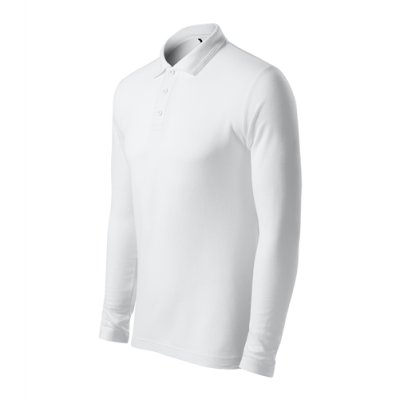 Polokošile pánská Pique polo LS 221 - S-XXL, bílá