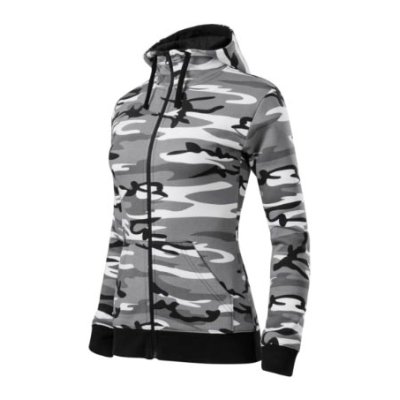 Mikina dámská Camo zipper C20 - XS-XXL, camouflage gray
