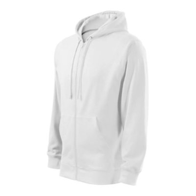 Mikina pánská Trendy zipper 410 - S-XXL, bílá