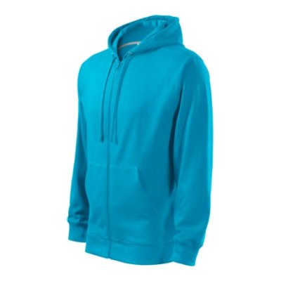 Mikina pánská Trendy zipper 410 - 3 XL, tyrkysová