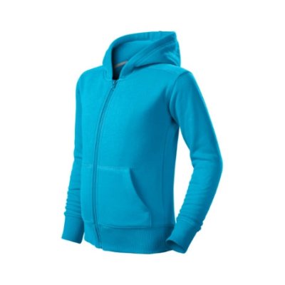 Mikina dětská Trendy zipper 412 - 122-158, tyrkysová